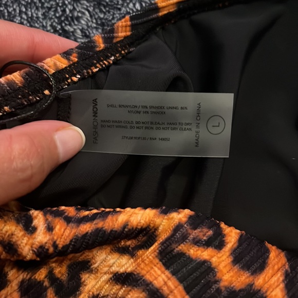 Fashion Nova Sandy Dreams Zip Up 1 Piece Swimsuit - Brown/combo - Picture 5 of 6